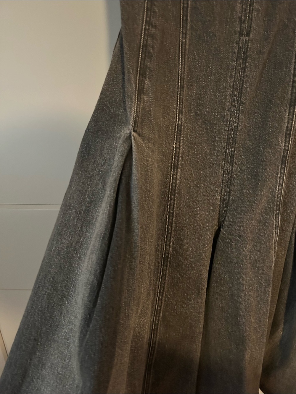 Anthropologie Pilcro Charcoal Sleeveless Denim Midi Jumpsuit - Picture 9 of 11